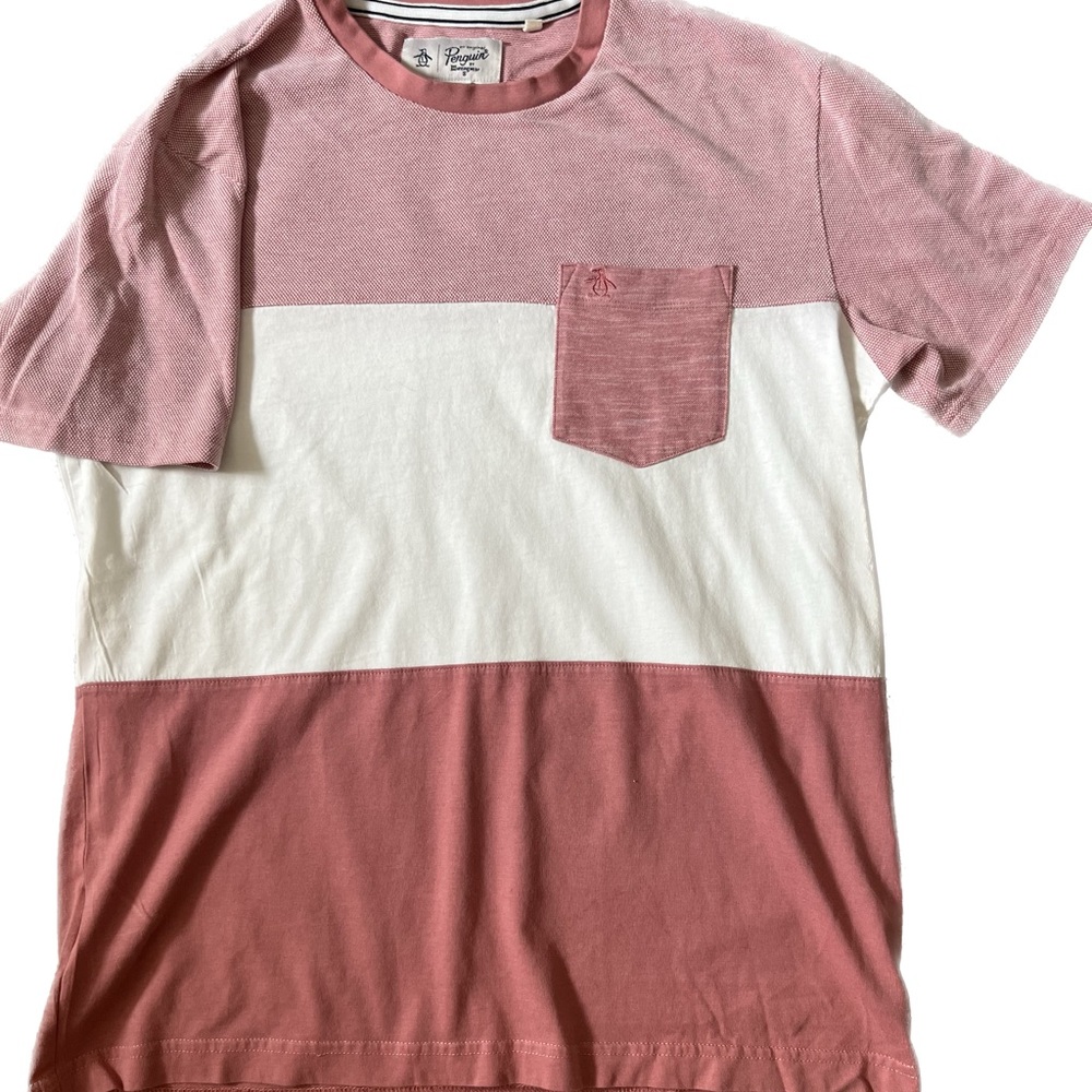 Original Penguin Color Block Tee with Pocket
